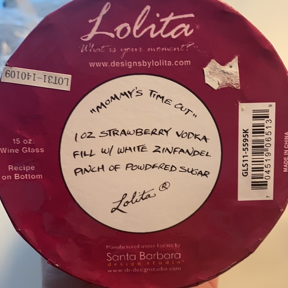 NWT Lolita Wine Glass “Mommy’s Time Out” - Picture 3 of 3